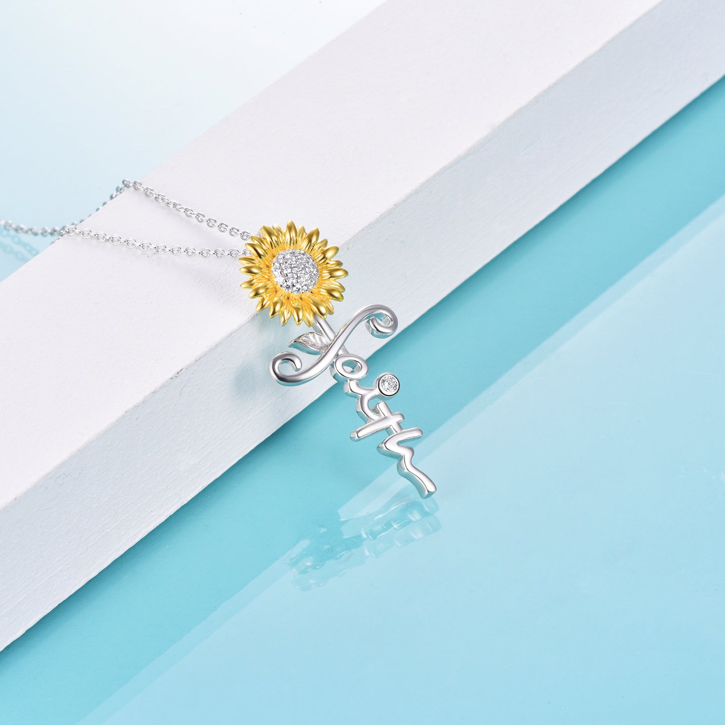 Sunflower Faith Pendant Necklace