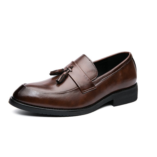 Men Classic Leather Loafers With Tassel