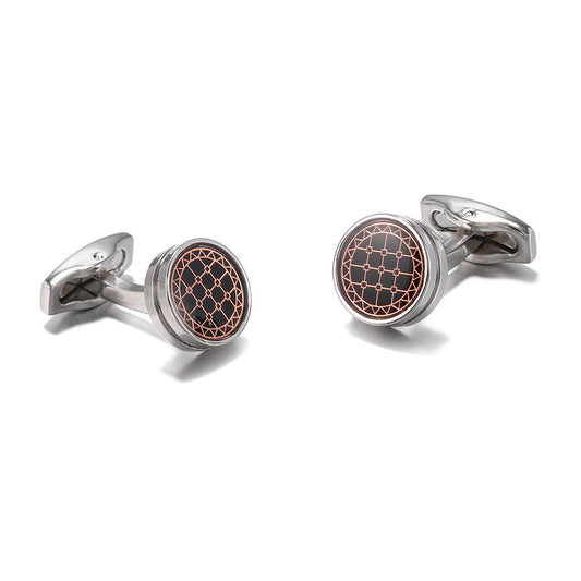 Black & Gold High Quality Button Cufflinks