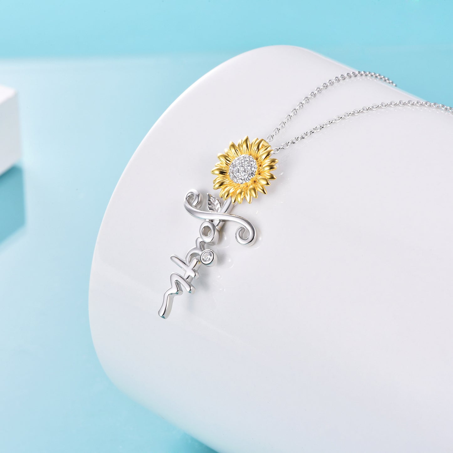 Sunflower Faith Pendant Necklace