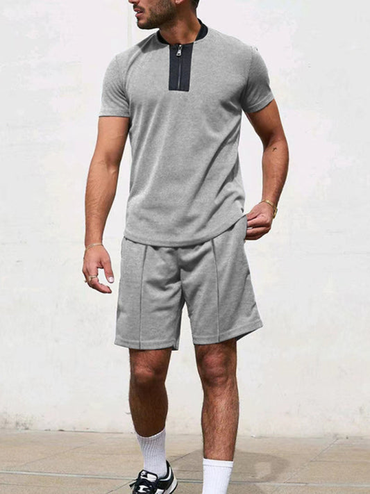 Men's Color Trim Ignace Short Sleeve Quarter Zip Gift Top