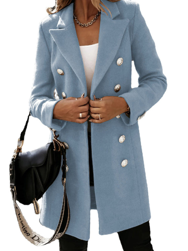 Double Breasted Woolen Coat