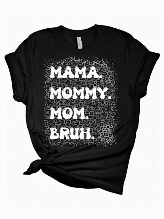 Women's Mother's Day Mama Print T-shirt